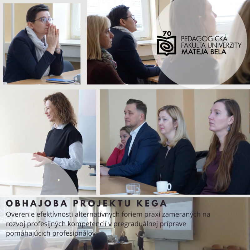 Obhajoby projektu KEGA ktorý sa venoval aj téme service learningu 