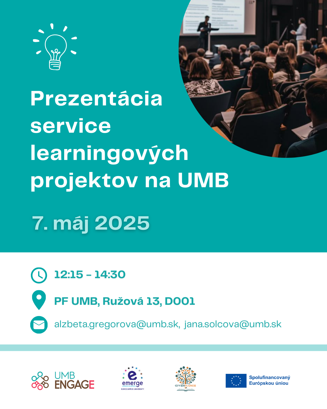 Pozvánka na prezentáciu service learningových projektov na UMB