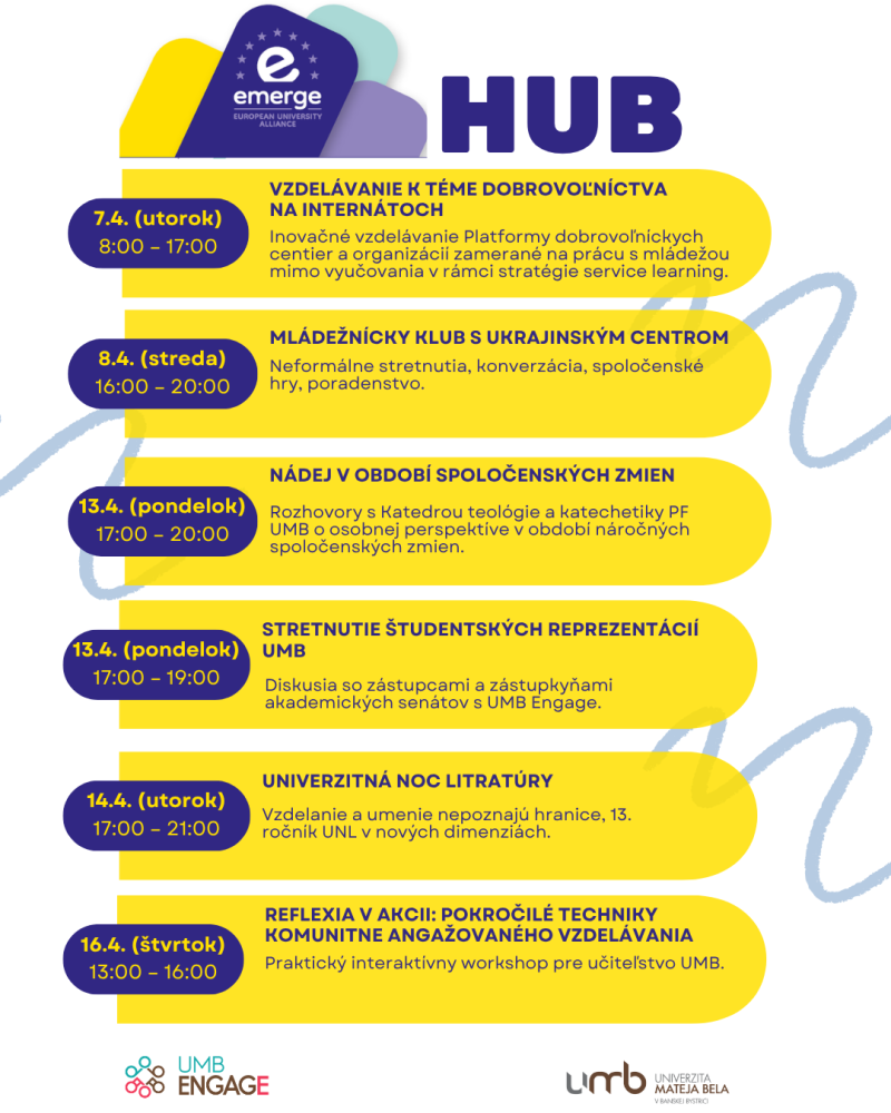 Program EMERGE Hub v apr&iacute;li